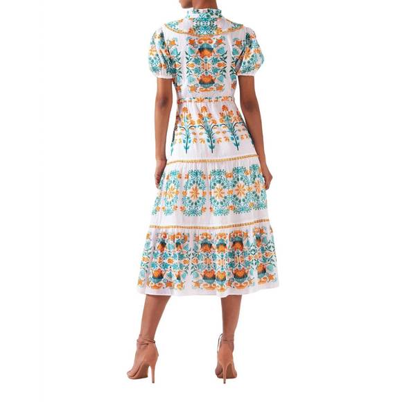 NEW CELINA MOON pippa midi dress in fern noura - Picture 3 of 4